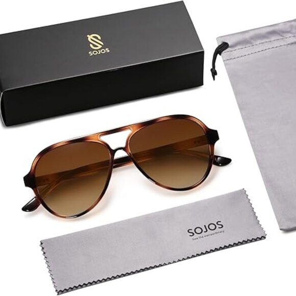 Classic Polarized Aviator Sunglasses for Women Men